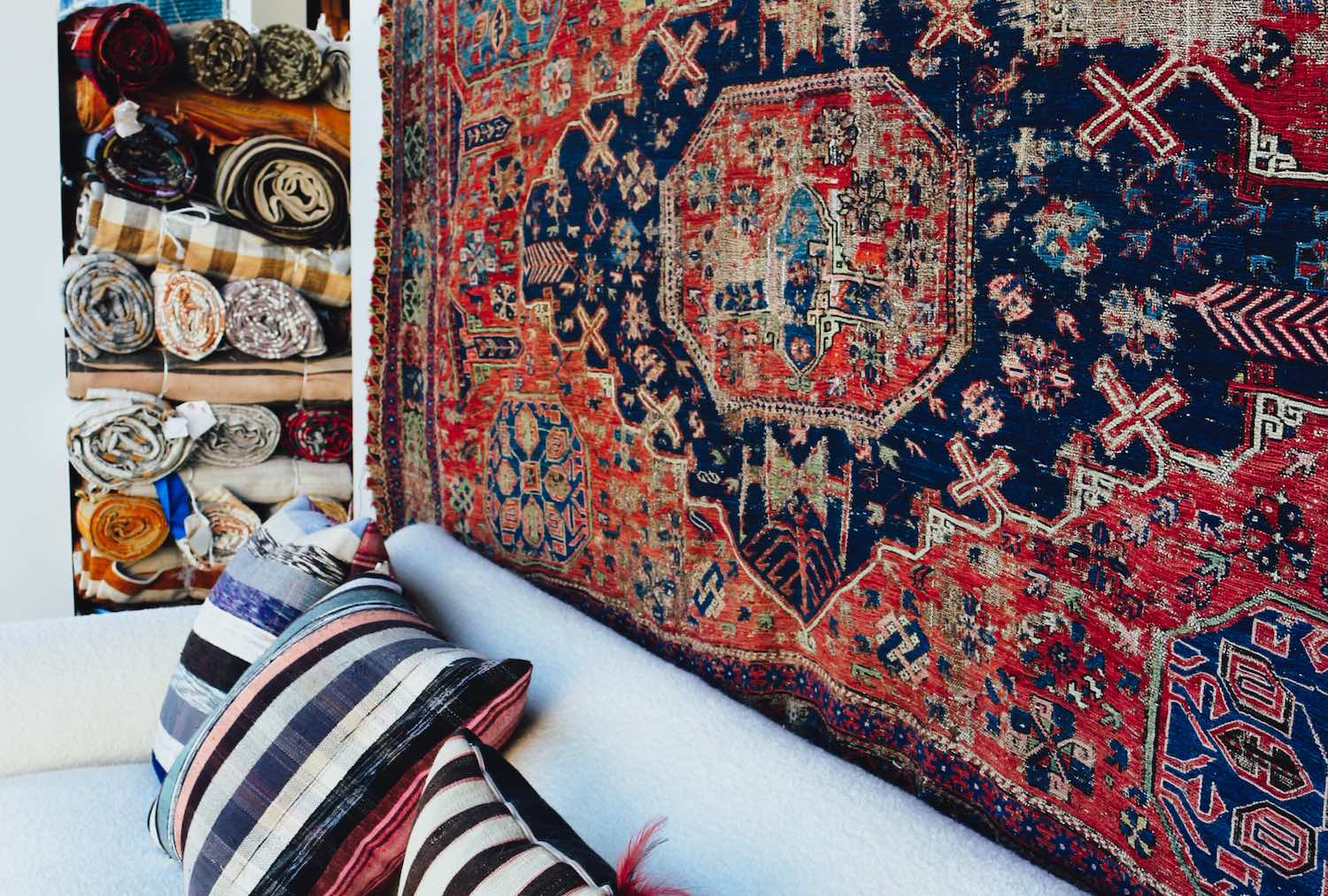 The Trend of Hanging Rugs on Walls Lawrence of La Brea